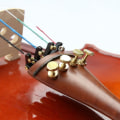 Miniatyrbillede 3 af 5: 4-pak Violin-stemmeskruer til 4/4-3/4 Violin Metal Strengjusterer Nikkelbelagt Anti-Rust (Sort+Guld)