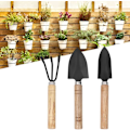 Miniatyrbillede 4 af 5: Mini Haveredskaber Sæt Inkluderer Spade, Rive og Skovl til Plantning og Vedligeholdelse Ideel til Blomsterpotter og Stueplanter