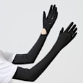 Miniatyrbilde 2 av 6: 2 par kvinners anti-UV lange solbeskyttelseshansker berøringsskjerm arm solbeskyttelse Black and Beige