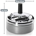 Miniatyrbillede 5 af 5: 2X roterende funktion lukket askebæger - metal roterende askebæger