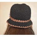 Miniatyrbilde 3 av 5: 1 stk Fransk Tykk Dame Blomster Strikket Ullhatt Mote Beanie-hatt Dame Heklet-bøtte-hatt for Vinter