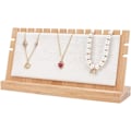 Miniatyrbild 1 av 5: Bambus Halsband Display Stativ, Bordskiva Smycken Display Stativ Bricka Display Stativ med Antik L-Form