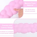 Miniatyrbillede 4 af 5: Ergonomiske skridsikre håndledsstøtter til tastatur og mus fra Pieces, Håndledsstøtter i memoryskum til kontor og hjem, Pink