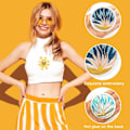 Miniatyrbillede 3 af 5: 16 stk. Strygemærker Vintage Groovy Retro Hippie Mærker Boho Broderet Applikation Fredstegn Sy på Mærker til Rygsække Tøj Hat Jeans Jakke