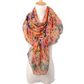 Miniatyrbild 3 av 5: Blandade Färger Bomullsvoile Sjal Scarves Strandkläder Wrap