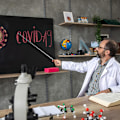 Miniatyrbild 5 av 5: Utdragbar teleskopisk pinne för lärare, utdragbar presentationspekare i rostfritt stål