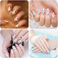Miniatyrbillede 4 af 5: 20 stk. Planet Negle Charms, 3D Negle Rhinestones Neglekunst Zirkon Legering Manicure Smykker Sød Glitter Na