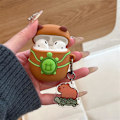 Pikkukuva 3 / 5: Söpö Kawaii -kotelo AirPods 4:lle, Kotelon suojus yhteensopiva AirPod 4. sukupolven 2024 kanssa, Hauska kapybara-iskunkestävä suojakuori Air podeille