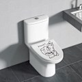 Miniatyrbild 1 av 5: Toalettsitsdekaler, 2 stycken Roliga Toalettsitsdekaler, Lustiga Toalettdekaler, Självhäftande Design, för Toalettlock, Väggar