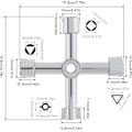 Miniatyrbilde 3 av 5: 1 stk. Universal Nøkkel for Elektrisk Skap, Multifunksjonell Kryssnøkkel for Rørlegger, Elektriker