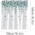 Miniatyrbillede 2 af 5: Blad Bruseforhæng 180 x 180cm Polyester Bruseforhæng, Anti-Mold Bruseforhæng med Kroge, Vandafvisende Vægtede Bruseforhæng