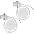Miniatyrbillede 1 af 5: 2x Hvid elektrisk ledning til lampe - Ledning med E27-fatning og fixering