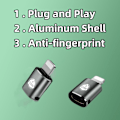 Pikkukuva 3 / 5: USB C - Lightning-sovitin, tukee 20 W:n PD- ja pikalatausta