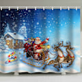 Miniatyrbillede 1 af 3: Julebruseregardin Renser Julemand 180 x 180 cm Badekar C