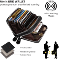 Pikkukuva 2 / 5: Nahkainen luottokorttikotelo, RFID-suojattu luottokortti 12 korttipaikan korttikotelo, käyntikorttikotelo