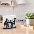 Miniatyrbillede 4 af 4: Metal Serviet Holder til Hjem Køkken Restaurant Picnic - Kvinder Tema Bordplade Papir Organizer Opret Vævsdispenser (