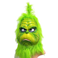 Pikkukuva 1 / 2: Vihreähiuksinen hirviö Grinch-naamio Lateksipäähine Klovni Joulu Naamio Props（1）