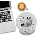 Miniatyrbild 3 av 5: Ergonomisk musmatta med handledsstöd för katt, gamingmusmatta med handledsstöd, roliga musmattor för skrivbord, datormusmatta med halkfri smärtlindring P