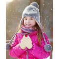 Miniatyrbild 3 av 5: 2 Par Barn Fleece-Vantar Polar Hel-Finger Vinter Varma Vantar Kallt Väder Vantar för Pojke Flicka