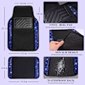 Miniatyrbild 5 av 6: (Blue Diamond) Blanka Rhinestone Diamant Bilgolvmattor, Glittrande Kristallmatta Halksäker PVC Häl P