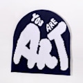Miniatyrbilde 4 av 4: Strikket Beanie You are Art Grafisk Hip Hop Personlig Street Gothic Caps for Kvinner