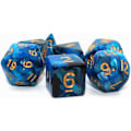 Miniatyrbillede 3 af 5: Blå Mix Sorte Terninger DND Polyhedriske Terningssæt til Dungeon and Dragons D&D RPG Rollespil 7-Terning Sæt