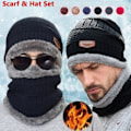 Pikkukuva 4 / 5: Musta kolmiosainen hattu, huivi ja käsineet talvihattu beanie hat wit
