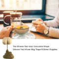 Miniatyrbilde 5 av 5: Te-filter i silikon, te-infuser i form av bæsj, te-sil i silikon, te-diffuser