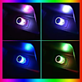 Miniatyrbillede 3 af 4: stk. Bil LED Atmosfære Lys, 5V/1A 1.5W USB Plug-in Lys Bil Dekoration Mini Indendørs og Udendørs Atmosfære Belysning til Soveværelse, Bil, Kontor, Blå