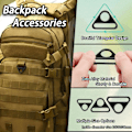 Miniatyrbillede 3 af 4: (Sort) 12-pak 1 tomme trekant D-ringe, metal trekantspænder til hundetegnclips, justeringspungrem, paracord nøglering lanyard, taske hardware, nøglering