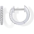Miniatyrbillede 1 af 4: 14K Forgyldt Cubic Zirconia Manschet Øreringe Huggie Stud