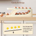 Miniatyrbilde 4 av 5: (2 stk) Dobbeltlags eggbeholder for kjøleskap, automatisk rullende eggbeholder,