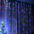 Miniatyrbillede 3 af 5: Vindue Gardin Lysstreng, 3m x 3m, 300 LED Fe-Stjerne