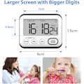 Miniatyrbillede 5 af 5: Køkken Timer, Multifunktionelt Vækkeur, Madlavningstimer med Ur, Digital Timer, Stopur med