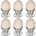 Miniatyrbilde 3 av 4: 6 x Rustfrie ståltråd spiral eggkopper