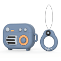 Miniatyrbild 1 av 5: （Blå）Fodral Kompatibelt med AirPods 3:e generationen 2021, Retro Radio Design för Barn, Tonåringar, Pojkar, Flickor