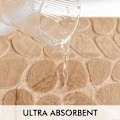 Miniatyrbild 5 av 5: 1 st – 40x60 cm, Kamel, Halkfri Badrumsmatta i Pebble-stil med Memory Foam – Ultra Mjuk, Absorberande, Snabbtorkande, Maskintvättbar, Badrumsmatta för Dusch, Badkar