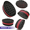 Miniatyrbild 4 av 5: Hårsvampborste, Afro Curl Sponge Brush för lockar Dread Coils H