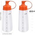 Miniatyrbillede 2 af 5: Styk 400 ml Sauceflaske, Klemme Flasker, Sauceflaske, Krydderiflaske, Gennemsigtige Klemme Krydderiflasker til Sauce, Ketchup, BBQ