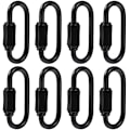Miniatyrbillede 1 af 3: Pieces Sort Karabiner Hurtigkoblingskædeforbindelse Karabinerform Hurtiglås Nøglering Spænde Kædeforbindelse til Karabiner