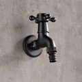 Miniatyrbillede 1 af 5: Moderne Sort Bronze Enkelt Kold Vandhane Udendørs Havevæg Bibcock Hane Badeværelse Vaskemaskine Mop Vandhaner DX04B