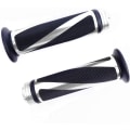 Miniatyrbilde 1 av 4: (Sølv) 22MM 2 stk Styrehåndtak Universal Anti-Skli Gummimotorsykkelgrep for Motorsykkel Scooter