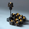 Miniatyrbilde 3 av 5: 12 stk Halloween-lys Flammeløse lys Flimrende stearinlyslys Halloween-dekorasjoner for H