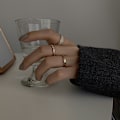 Miniatyrbillede 2 af 2: 3 stk. enkle tåringe til kvinder, allergivenlige fingerringe, min