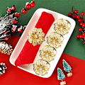 Miniatyrbild 5 av 5: 12 st guld Hål ut Blomma Servett Ringar Legering Blommig Rhinestone Servett Hållare Set Prydnad Utsökt Hushåll för C