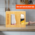 Miniatyrbild 4 av 4: 2-i-1 Sopsäckshållare med Rulle, 13 Gallons, Sopsäcksförvaring, Sopsäcksorganisatör Under Disk, Väggmonterad