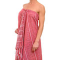 Pikkukuva 1 / 4: Ranta-, sauna-, hamam-pyyhe, 100x180 cm - XXL - Iso joogabathupyyhe miehille ja naisille - Fouta Plage
