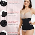 Miniatyrbillede 3 af 5: （Sort, S/M）Talje-træner til kvinder Tummy Control Girdle Band Wais
