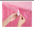 Miniatyrbilde 5 av 5: 2-pakks tyllbords skjørt Premium Mesh Fluffy Table Skirt fo