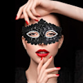 Miniatyrbild 4 av 5: Lady of Luck Metallmask Vacker Bekväm Delikat Passform Ansiktet Varg Kvinna Mask för Fest Karniv